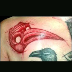 Red bird #tattoo #tattoodo #big #bigtattoo #red #bird #sketch