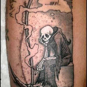 The Death #tattoo #tattoodo #big #bigtattoo  #skull #blackandwhite
