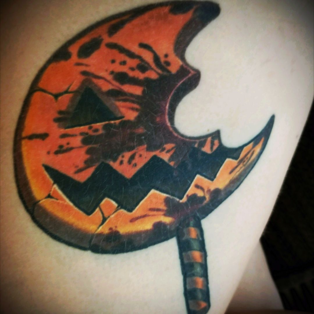 Tattoo uploaded by Davey Graham  Bloody bitten sams lollipop from trick r  treat awesome tattoo for Halloween  Tattoodo