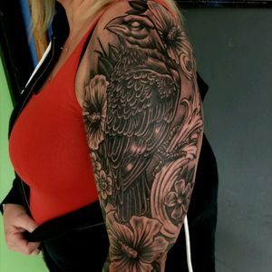 #tattoo #tattoos #Blackandgrey#blackngrey #greywash #raven #raventattoos
