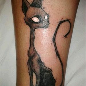 Dark cat #tattoo #tattoodo #cat #dark #black #sketch
