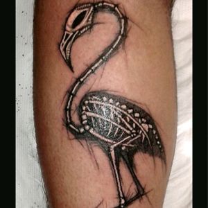 Skeletal flamingo #tattoo  #tattoodo #flamingo #skeleton #skeletalflamingo #blackandwhite #sketch
