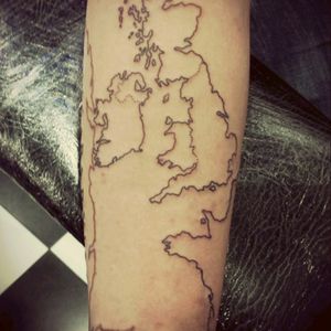 World map sleeve #Forearm #InkSlingerAndy