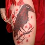 Red raven #tattoo #tattoodo #red #redandblack #raven #crow #redraven #redcrow #sketch #japan