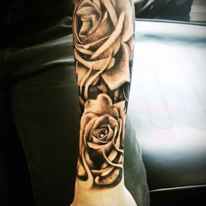 Rose Tattoo #roses  #tattooart #blackAndWhite #halfsleeve 