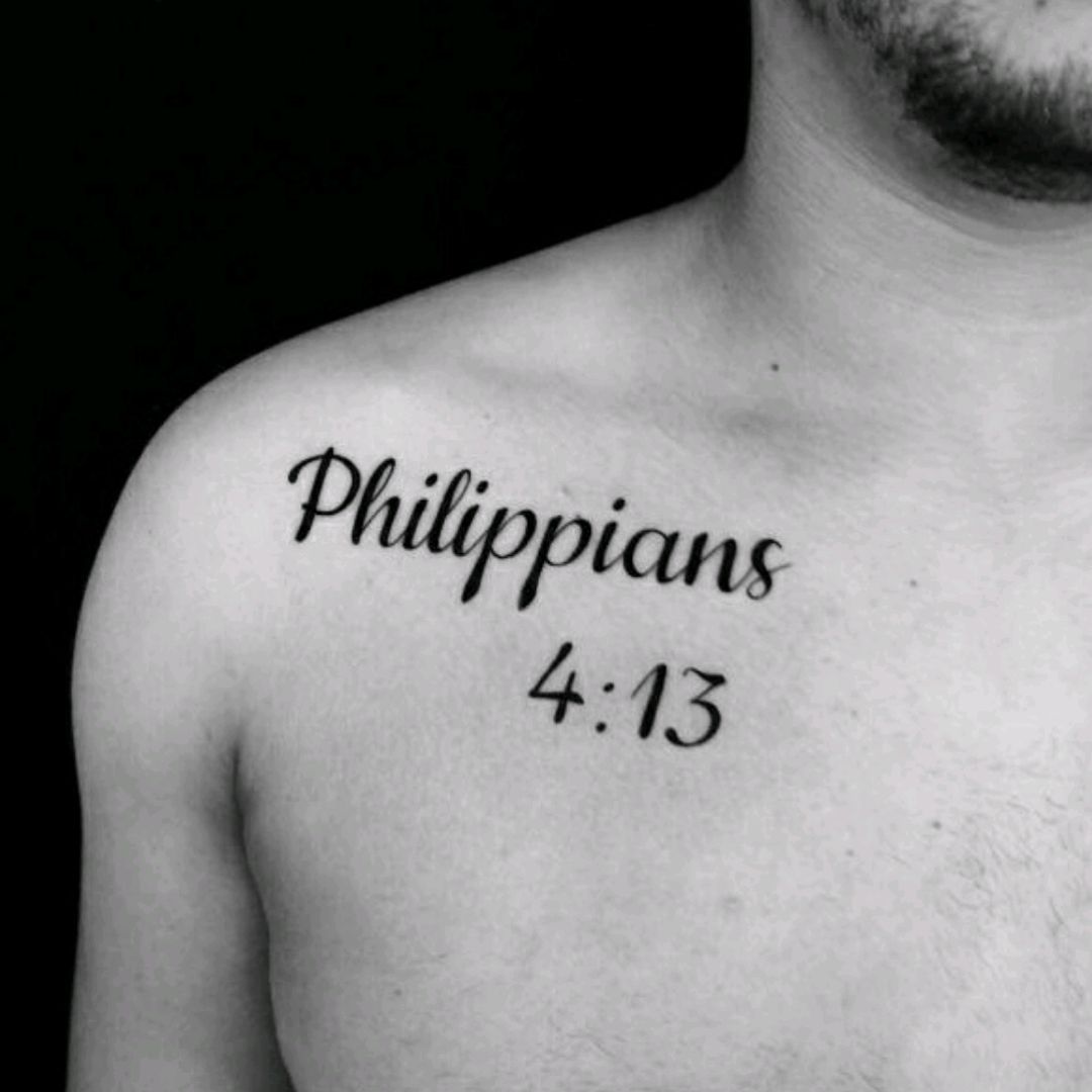 Philippians 4 13  tattoo font download free scetch
