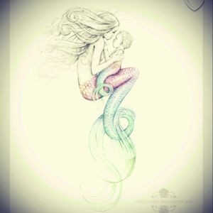 #MotherandChildTattoo #mermaid #mermaids #ocean #whimsical I love that it is a mother with her baby, #adorable