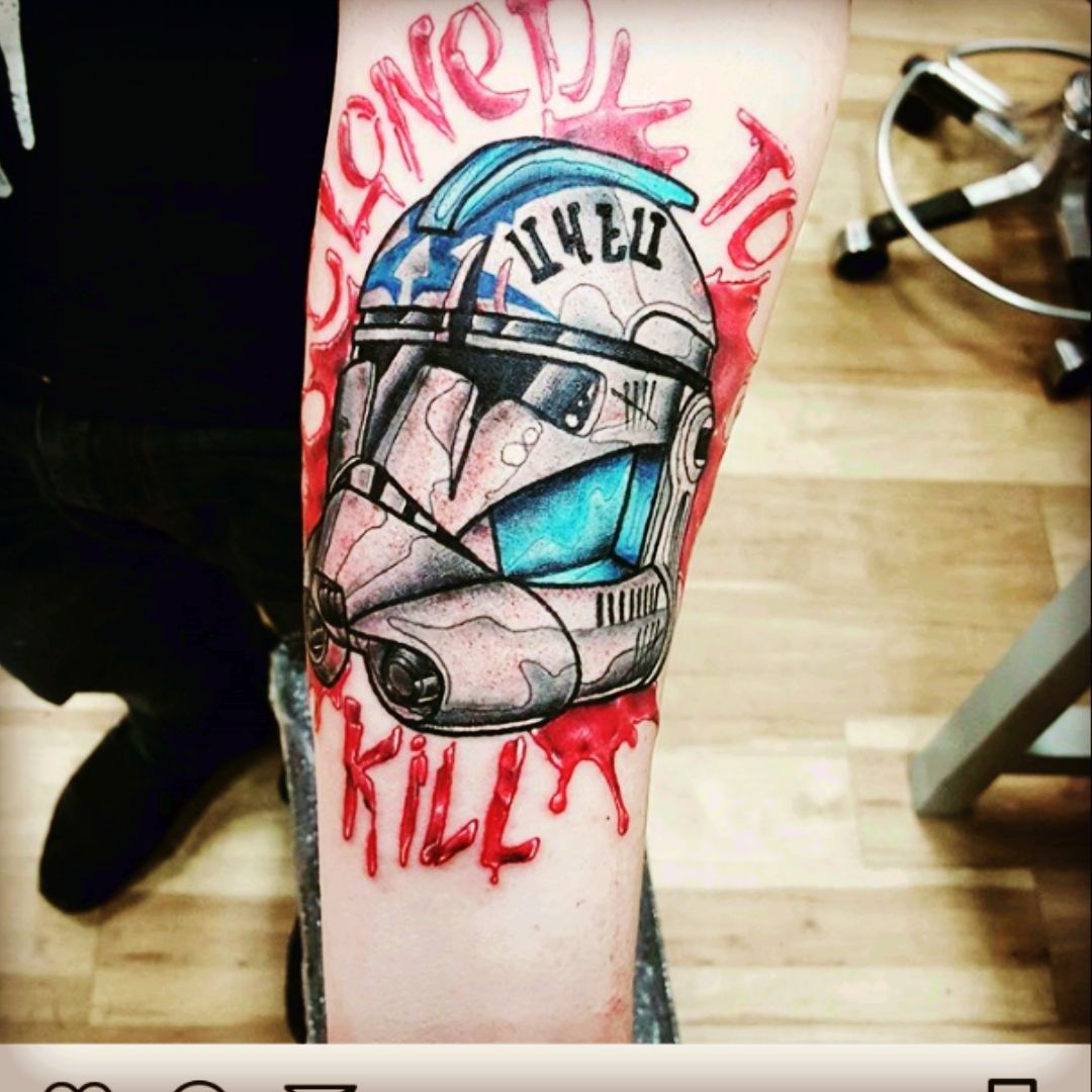 Saw someones awesome Captain Rex tattoo so I just wanted to share my clone  tattoo Really happy with how it turned out  rclonewars