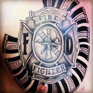 #heavybiggs #inksanitytattoo #blackandgrey #lakeelsinoreca #firefightertattoo #chestpiece