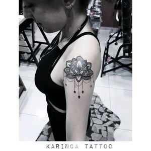 Mandala on the shoulderInstagram: @karincatattoo#mandala #tattoo #shoulder #tattoos #shoulderarm #inked #tatted #tattooed #lace #black #dövme #istanbul #turkey #tattooart #blackwork #tattoogirl