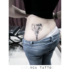 Instagram: @karincatattoo #elephant #elephanttattoo #elephants #geometric #tattoos #tattoodesign #tattooartist #tattooer #back #girl #women #asstattoo #butt #tattoo #tattooedgirls #tattedgirl