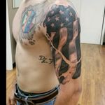 Still have one more session to do but my artist did the diamond plate and American flag. A different artist did the Maltese cross with Texas flag and Irish flag.