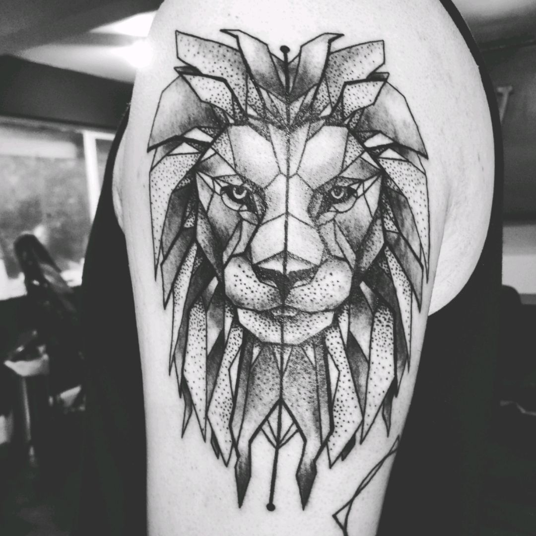 Buy Tattoo Design Lion Geometric Download Online in India  Etsy