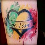 #bobmarley #onelove #rasta #heavybiggs #inksanitytattoo #colortattoo #lakeelsinoreca #hearttattoo #watercolortattoo