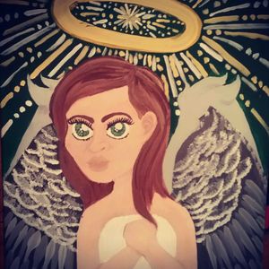 A painting i been working on looking forward to doing more #angel #painting #faith