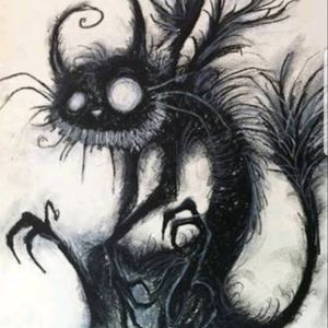 There is just something cute and eerie about this creature that I want  to incorporate him somewhere on my darkness inspired sleeve.