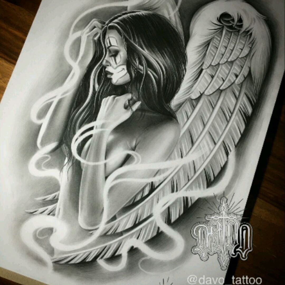 Top 10 thug angel tattoo ideas and inspiration