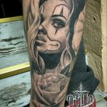 #DanielVogt "DAVO" @davo_tattoo #Chicano #ChicanoStyle #Realism #BlackandGrey #Payasa #Chola #Thug