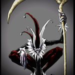 Change the scythe, have it laying on his shoulders and maybe change the red to green.