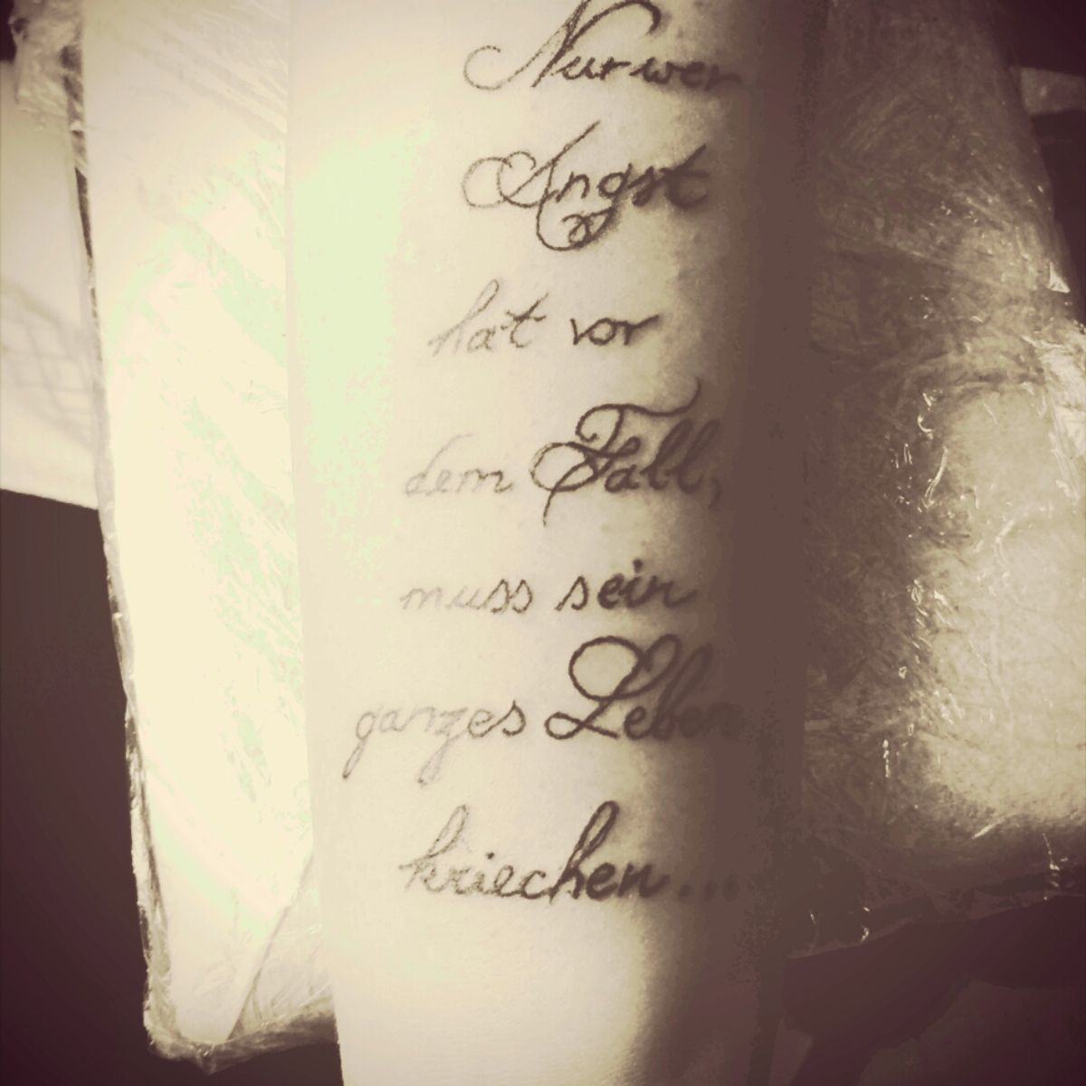 Tattoo uploaded by Simone • spruch arm erinnerung mahnung follower