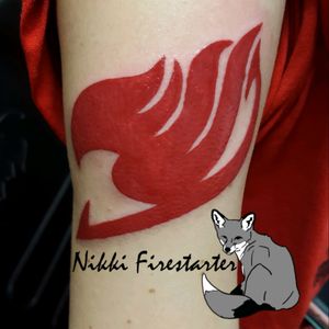 #fairytale Natsu's tattoo.#anime #tattoos #red #ink www.nikkifirestarter.com