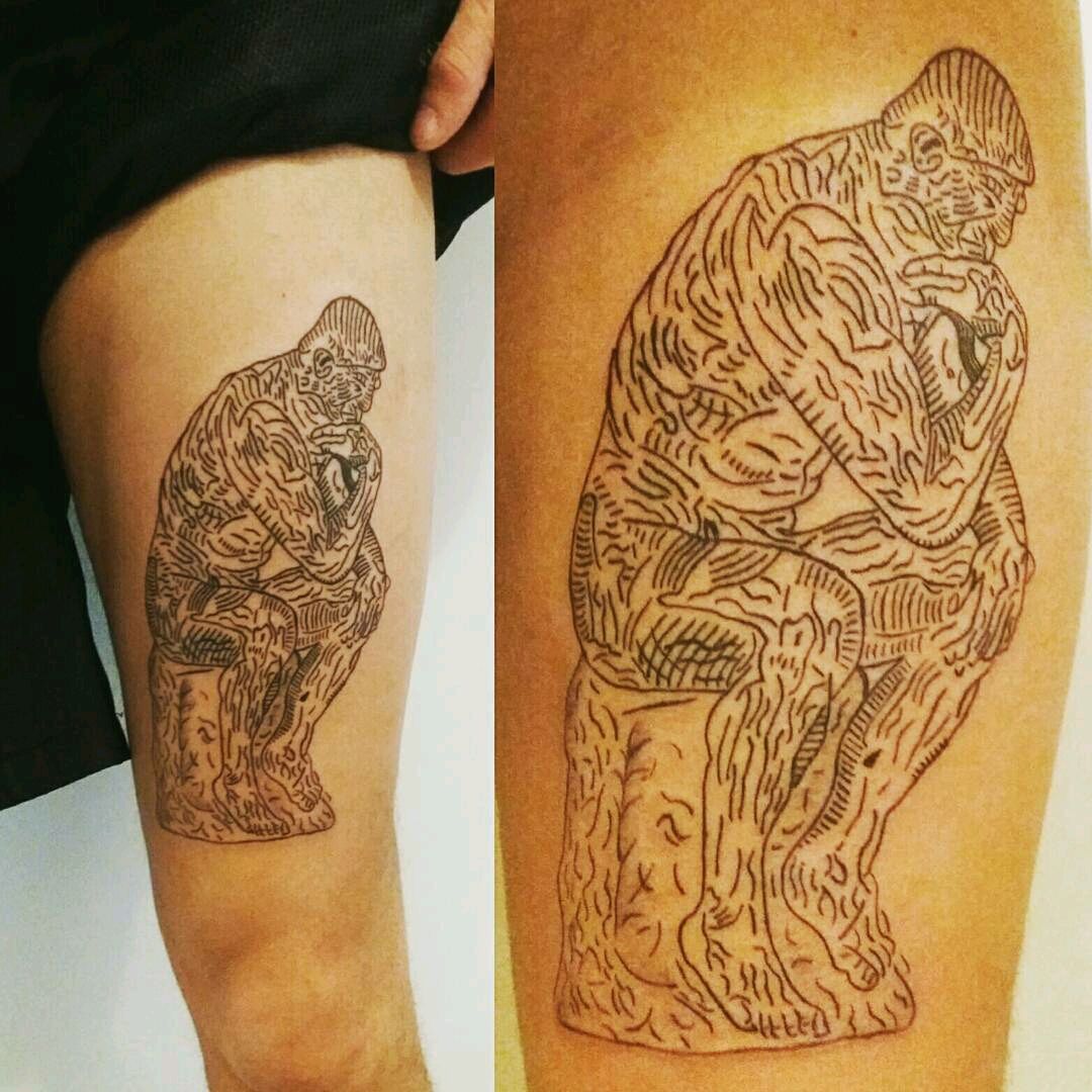 Tattoo uploaded by Diogo Teixeira • The Thinker (Auguste Rodin) • Tattoodo
