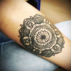 Mandala tattoo Bunker Breda The Netherlands 2016 - 'to appreciate the smaller things in life' #mandala #daisy #lotus