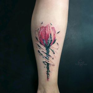 By #VladTokmenin #watercolor #flower #floral #tulip