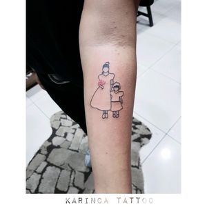 Sisters Instagram: @karincatattoo #sister #tattoo #tattoos #tattoodesign #tattooartist #tattooer #arm #line #woman #girl #ideas #tattooed #dövme #istanbul #turkey #family