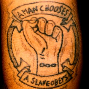 BIOSHOCK "A man chooses a slave obeys"Inside elbow