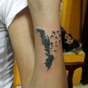 Feather with birds