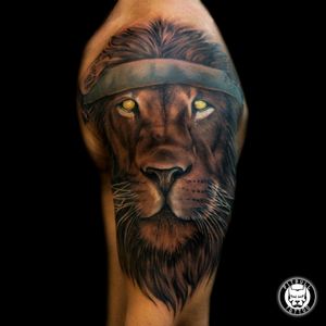 Realistic Lion Tattoo#lion #liontattoo #realism #realistic #realistictattoo #color #colortattoo #shouldertattoo #shoulderpiece #tattoooftheday 