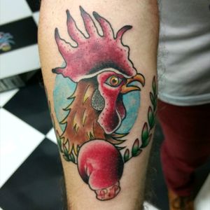 Rooster.#tattoo #tatuagem #tatuaje #rooster #newtraditional #colortattoo