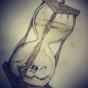 Just a design at the moment, getting this soon though Skull in a hourglass Time waits for nobody