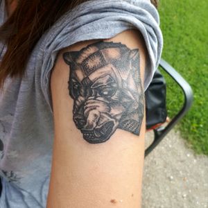 #tattooart  #wolftattoo  #snarl #abstracttattoo #wolfhead #wolf #tattoo