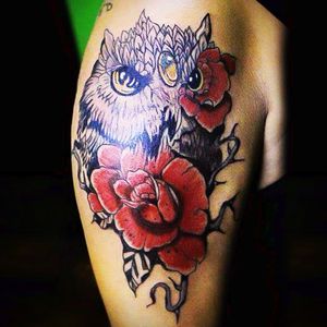 Owl Tattoo 🦉#annytattoomanaus #tatuadorademanaus #TatuadorasDoBrasil #owl #owltattoo #tattooartist #tatuagem