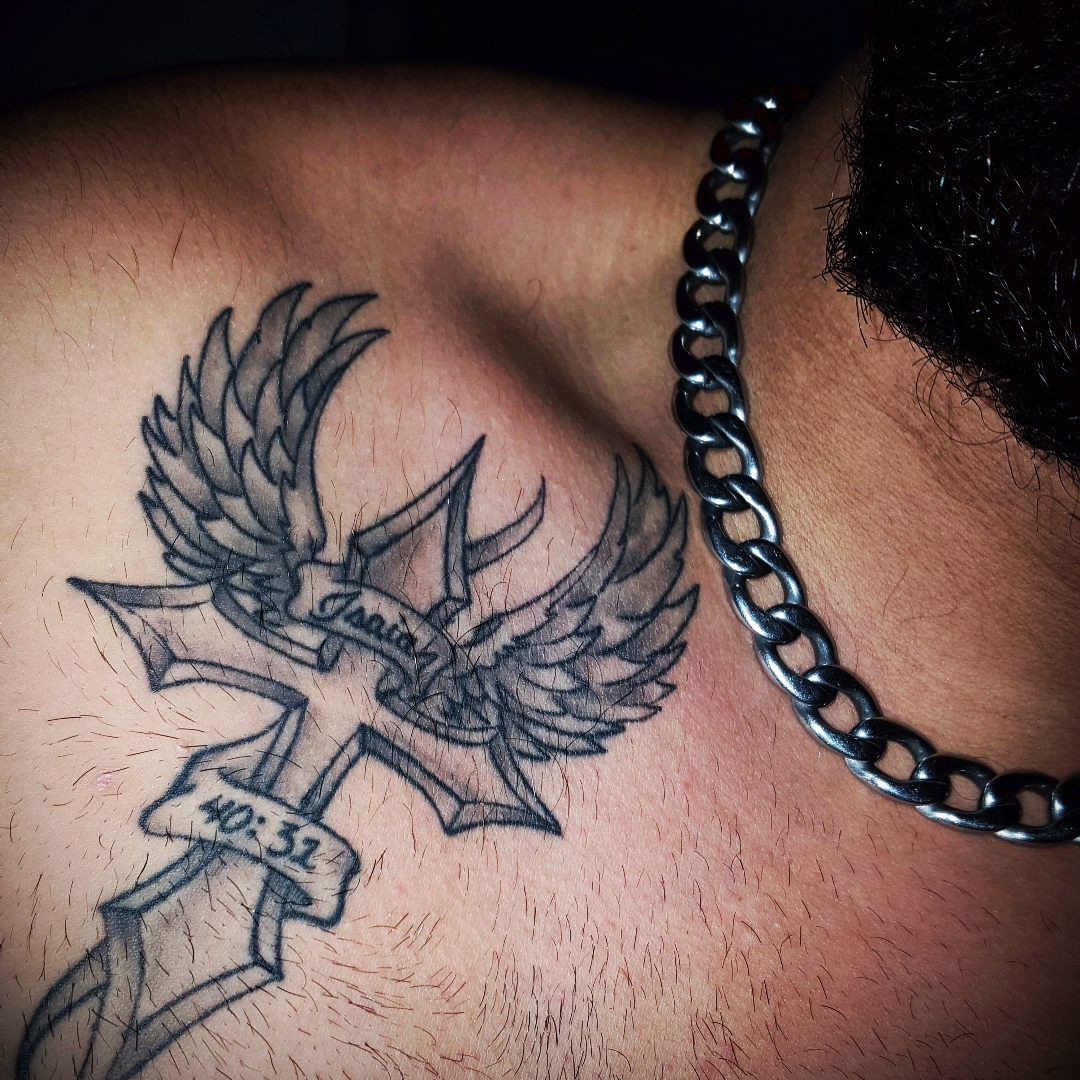 Tattoo uploaded by Andrew Sotelo • Drew this for my best friend who is no longer here had his dad pick a bible verse for it love you brother miss you man • Tattoo uploaded by Andrew Sotelo • Drew this for my best friend who is no longer here had his dad pick a bible verse for it love you brother miss you man •