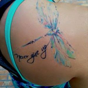 Eventually I'd like to get this tattooed with the word Ohana. With my grandpas cancer ribbon as the body. #dragonfly #cancersucks #ohanameanfamily
