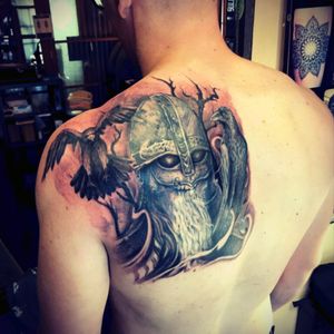 Viking warrior tattoo first tat took 5 hours #vikings #renaissancetattoo