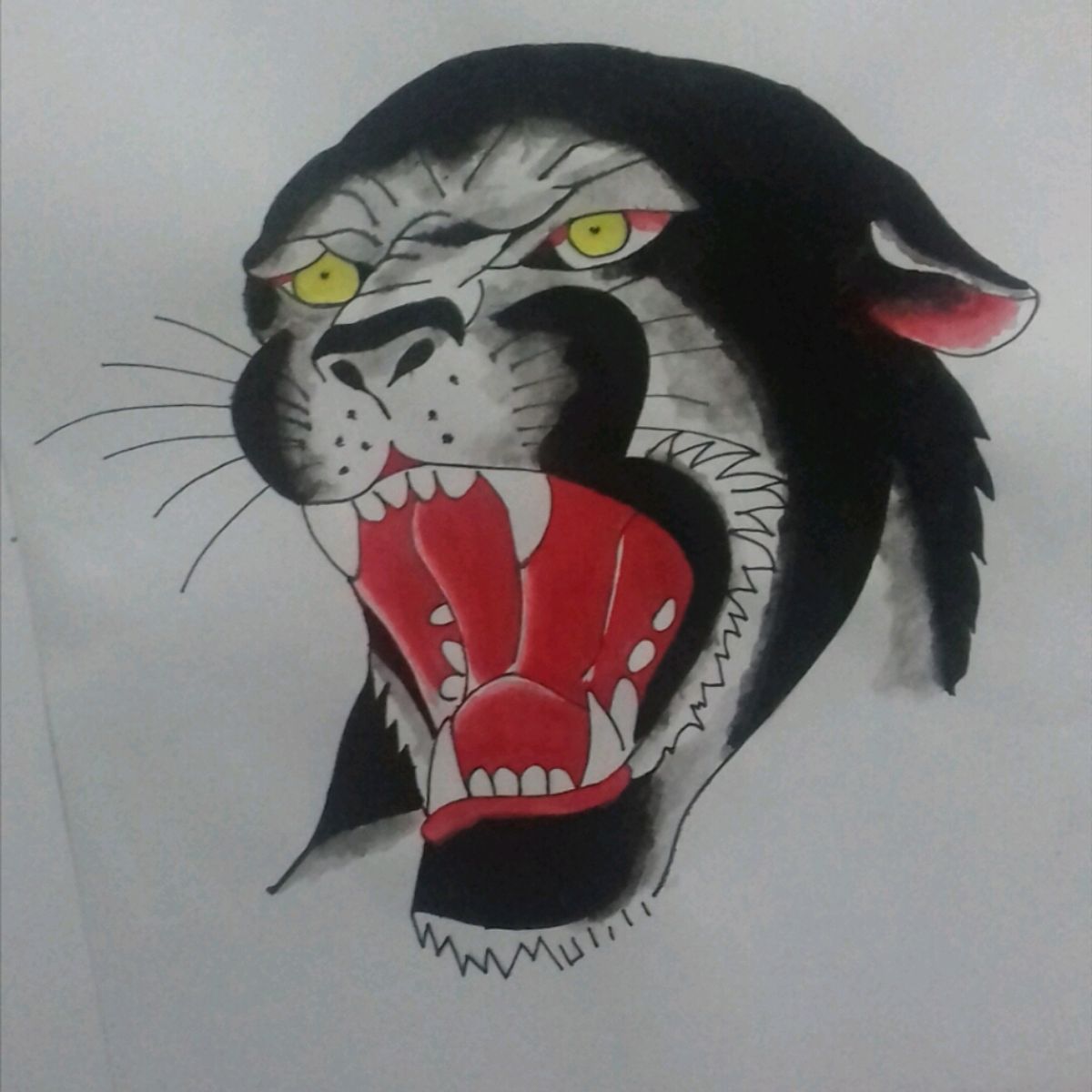 Tattoo uploaded by Ashley Cerna • Pantera Traditional #Traditional #