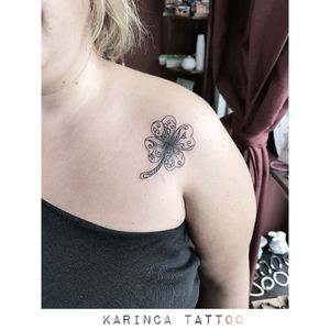Clover 🍀Instagram: @karincatattoo #clover #tattoo #leaf #tattoos #tattoodesign #tattooartist #tattooer #line #inked #dövme #istanbul #turkey #tattooart #blackwork #dotwork #so #good