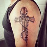 Memorial tattoo #memorial #cross #templar #tat #tatt #tattoo #tattooartist #ink #inklove #swag #dm #detail #swag #dm #cool #uk #kent #hernebay #england #instatattoo #nopain #nogain #blackwork #likemypic #beads