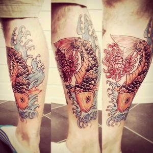 #koi #jap #japanese #tat #tatt #tattoo #tattooartist #ink #inklove #swag #dm #detail #swag #dm #cool #uk #kent #hernebay #england #instatattoo #nopain #nogain #blackwork #likemypic #colourtattoo #awesome