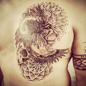 #lion #mandalatattoo #dot #dotwork #pattern #tat #tatt #tattoo #tattooartist #ink #inklove #swag #dm #detail #swag #dm #cool #uk #kent #hernebay #england #instatattoo #nopain #nogain #blackwork #likemypic #lion #skull