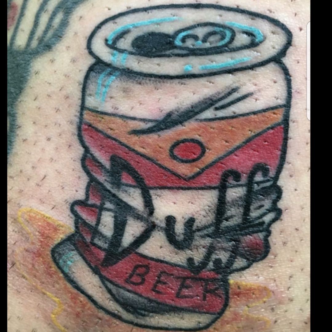 Lee theythem on Instagram This is a cover up  And the beer can was  part of the old tattoo but we want to keep it bc its  Old tattoos Beer