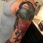 #roostertattoo #colored #redbaronink