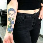 #tattoo #tattoos #inkedgirl #ink #skull #rose #colortattoo #DumitrualexanderTattoo #noregretstattooemporium #cheyene #worldfamousinks