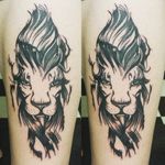 Abstract lion tattoo #abstractart #lioness