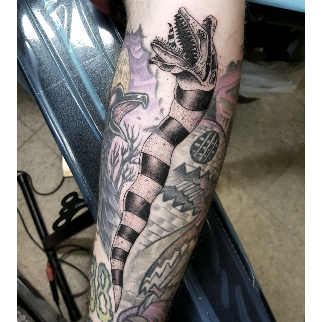 1st Amendment Tattoo Temecula  Sandworm from Beetlejuice done by Josh   Facebook