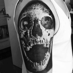 #skull #blackandgrey #realism #skulltattoo #realistictattoo #blackworkers Toulouse Fr.